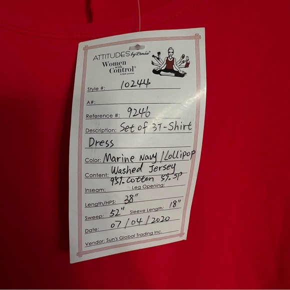 Attitudes by Renee | Red Jersey  A-Line Dress - Picture 7 of 7